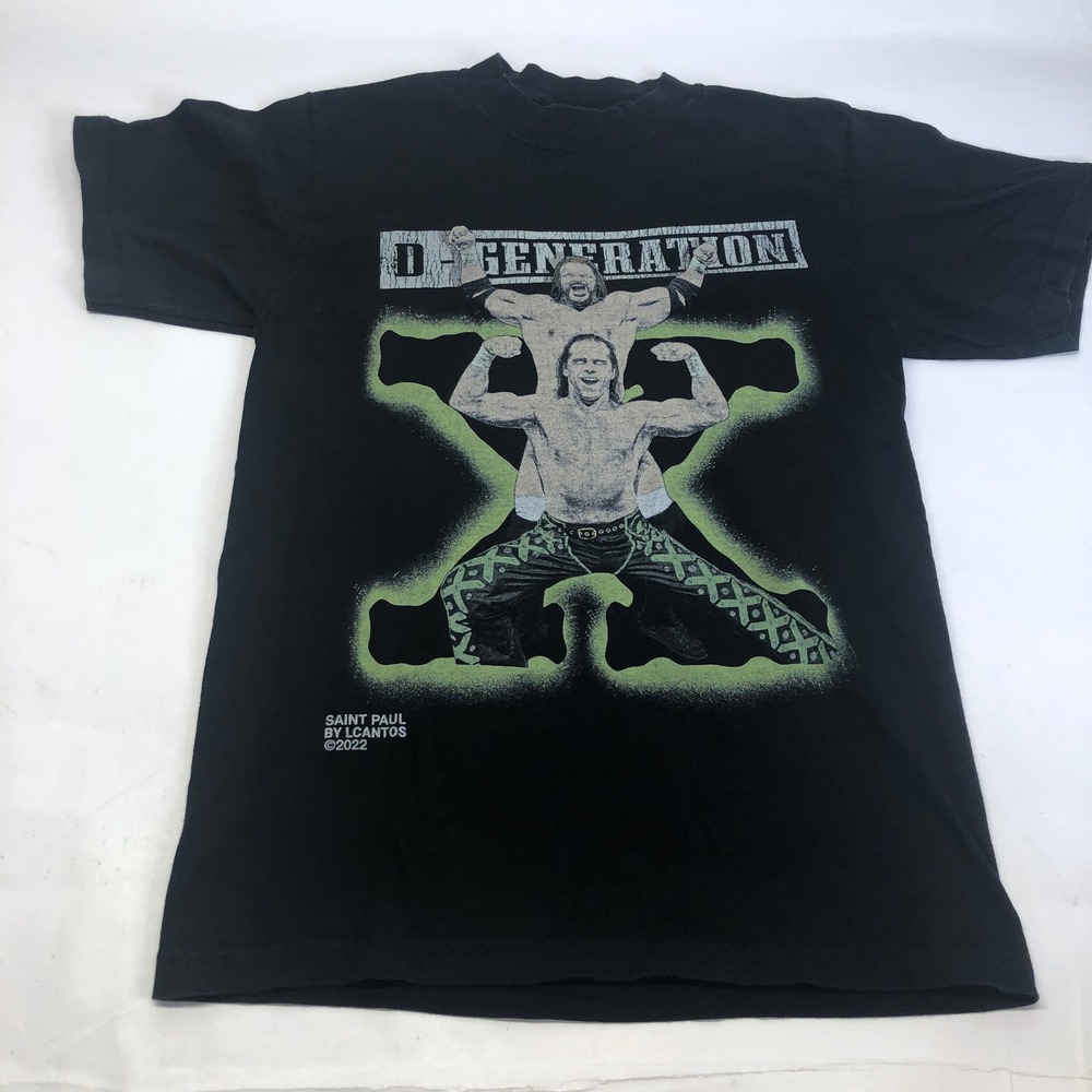 D Generation X WWE Wrestling‎ S Black Shaka Wear Super Max Heavy Cotton Tee